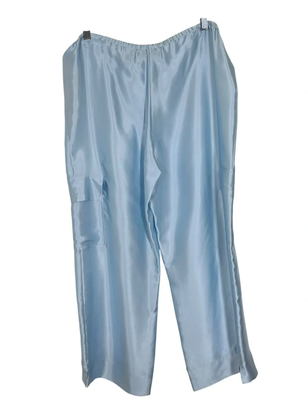 Vintage Y2K SILX August Silk 100% Silk Cargo Lounge Pants NWT M - Picture 3 of 9